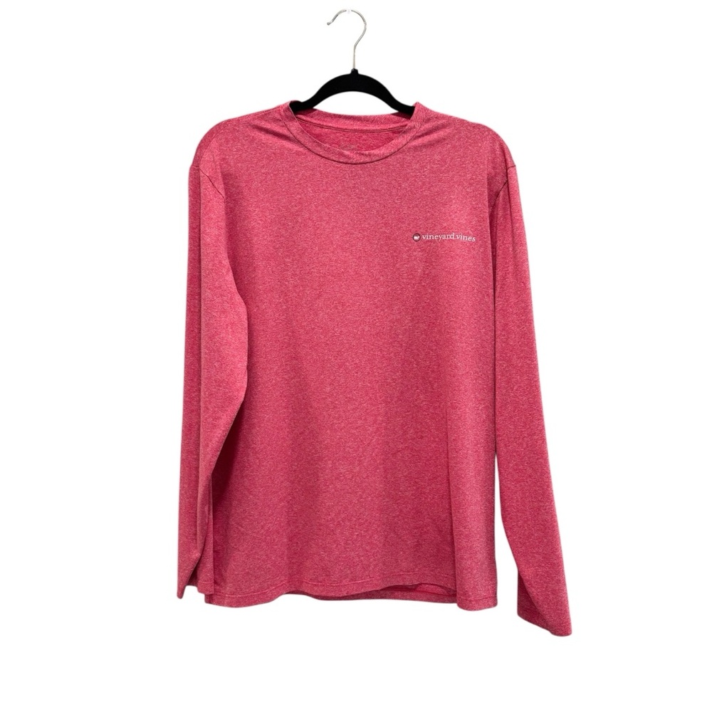Vineyard Vines Mens Medium Performance Long Sleeve T Shirt Coral